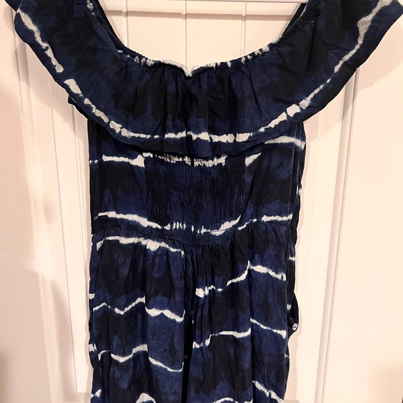 Xhilaration tie dye off the shoulder romper - Picture 4 of 13
